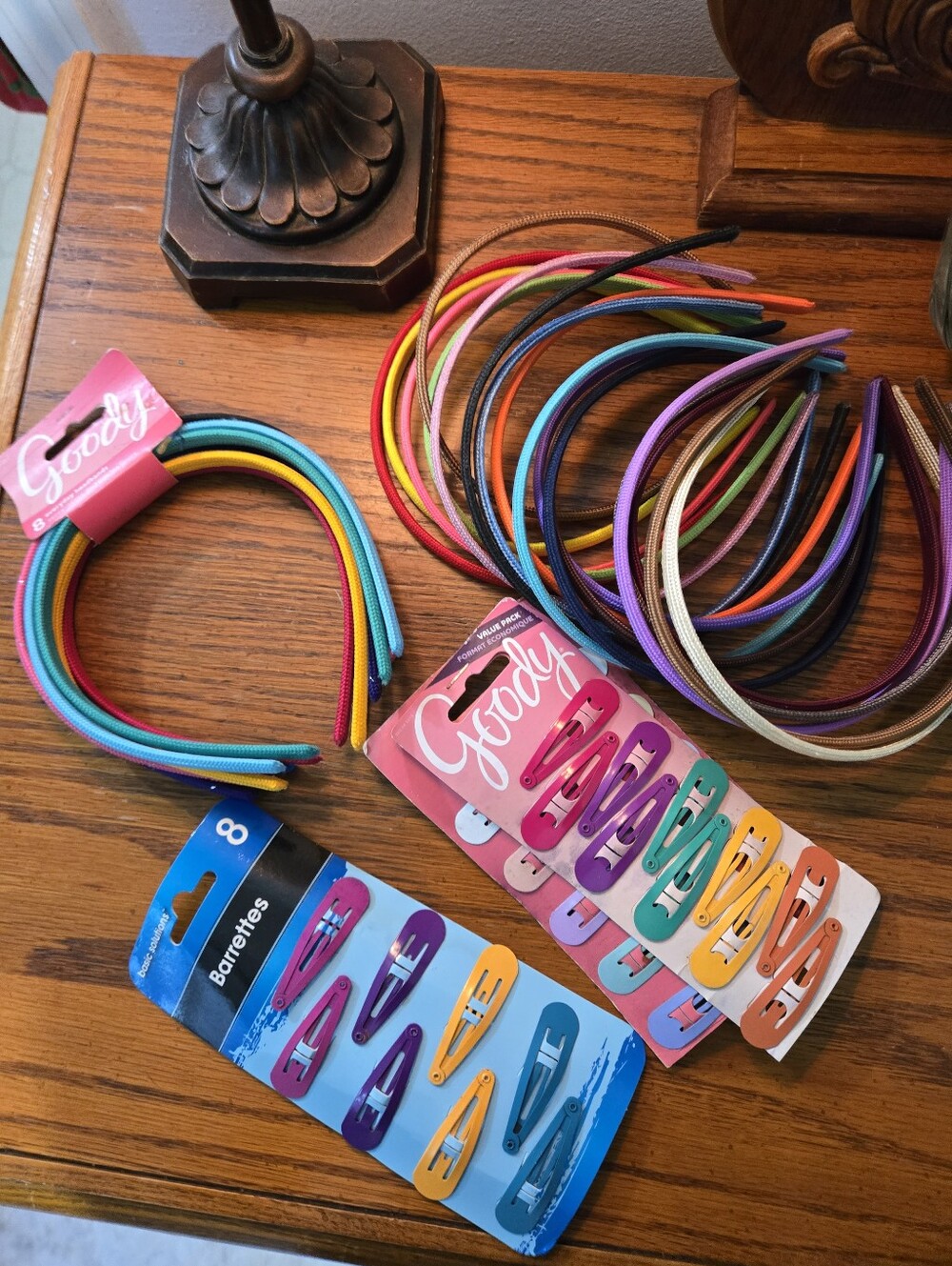 Kids Multicolor Headbands and Clips Set - Assorted Bright Colors